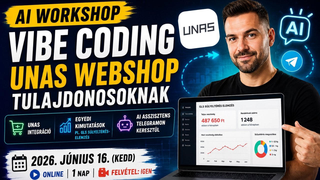 AI Workshop – Vibe Coding Unas Webshop tulajoknak